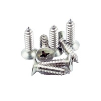 SS201 vis autotaraudeuses en acier inoxydable Tornillo à tête plate fraisée vis à bois