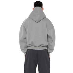 Superb Streetwear personalizado 100% Sudadera con capucha de algodón de alta calidad de peso pesado 400 450 500 Gsm Sudadera con capucha recortada de gran tamaño para hombres - Product Image 2
