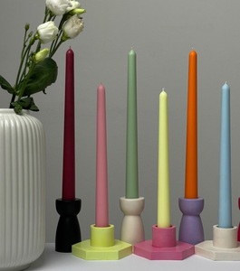 Portavelas de metal colorido de estilo elegante con diseño elegante perfecto para la decoración tradicional del hogar y la iluminación romántica - Product Image 4