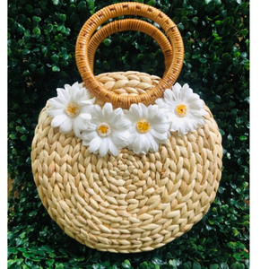 Vente chaude jacinthe d'eau sac à main panier sac naturel jonc de mer sacs de paille à la main jacinthe d'eau sac Design personnalisé sacs à main - Product Image 3