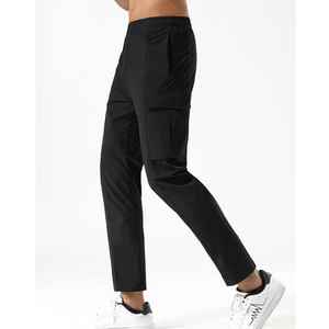 Casual Black <b>Mens</b> Knitted Merino Wool Sweatpants Suit - Product Image 5