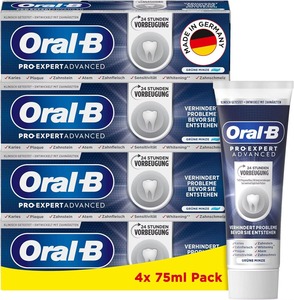 Pasta Dental Oral-B Pro-Expert Spearmint, Protección Contra la Placa Durante 24 Horas, Fórmula Avanzada, Hecha en Alemania, Paquete de 4, 75 ml - Product Image 1