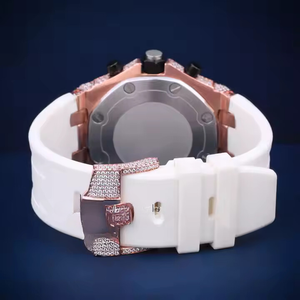 Tùy Chỉnh Hoàn Chỉnh Iced out VVS Moissanite Kim Cương Studded Sang Trọng Tự Động Thạch Anh Analog Xem 41Mm Quay Số Hiển Thị Cho Nam Giới - Product Image 2