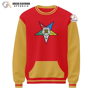 Sweat-shirt en chenille brodé inspiré de l'Ordre de la Croix de Pâques grecque pour femmes et hommes, sororité, fraternité, grande taille - Product Image 6