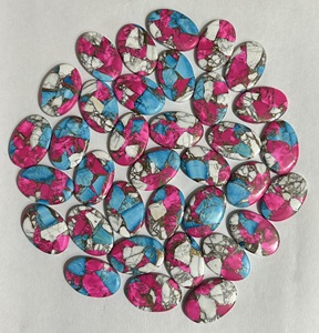 พลอยธรรมชาติขัดและหลวมทำจากทองแดงเทอร์ควอยส์พลอยสีฟ้า - Product Image 4