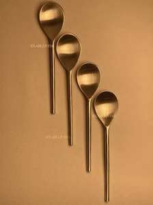 Cuchara de Latón Pulido Espejo de Venta Caliente, Utensilios de Cocina con Mango Corto, Cubertería de Mesa con el Mejor Acabado para Vajilla de Boda - Product Image 4