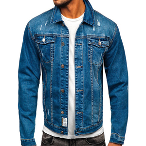 Bleu Jeans Vestes Pour Hommes Vestes Pour Hommes, Homme Vestes, Veste Pour Homme Personnalisé Printemps Automne Hommes Casual Hommes - Product Image 5