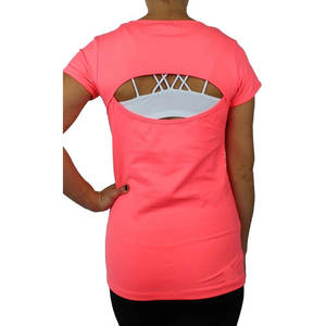 Camiseta de manga corta con cuello redondo para mujer, ropa 100% de algodón personalizada con abertura lateral para verano - Product Image 4