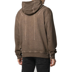 เสื้อฮู้ดผ้าฝ้ายโอเวอร์ไซส์สำหรับผู้ชายเสื้อมีฮู้ดแบบสวมหัวทรงโอเวอร์ไซส์ออกแบบโลโก้ได้ตามต้องการ - Product Image 4