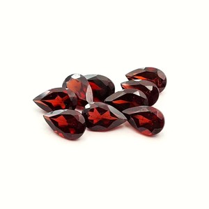 Piedra Preciosa de Granate Natural, Corte Pera, Facetada, 9x11 mm, Granate Rojo de Mozambique para Joyería, Venta al por Mayor, Compre Ahora - Product Image 5
