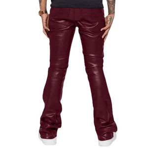 Pantalons décontractés New Home High Street pour hommes, petits pantalons en imitation cuir élastiques légers pour hommes - Product Image 4