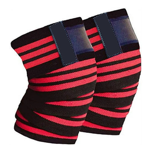 High Quality Elastic Knee <b>Wraps</b> Unisex Top Selling Rubber <b>Wrap</b> for Powerlifting and Fitness Wholesale Customizable Logo - Product Image 1