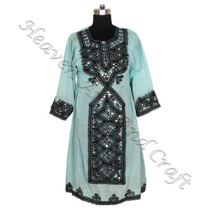 Robe balochi afghane noire vintage, robe en coton faite à la main pour femmes, meilleur design, robe vintage pour - Product Image 3