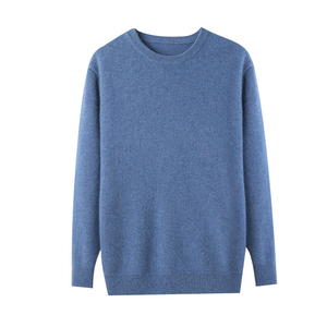 Vente en gros de pull à col ras du cou en laine cachemire 100% pour hommes, pull respirant anti-boulochage, tricots décontractés d'hiver, vêtements de luxe - Product Image 5