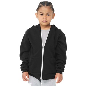 Bella + Canvas Youth Sponge Fleece Full-Zip Hoodie - Heather Athletic Wholesale - Product Image 4
