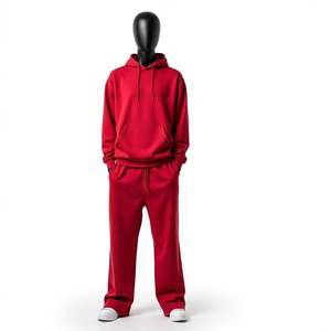 Conjunto Deportivo de Dos Piezas Personalizado al por Mayor, Chándal de Felpa de Algodón Liso, Pantalones Deportivos y Sudaderas con Capucha para Hombre, Conjuntos Deportivos 2025 - Product Image 5