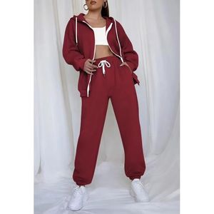 2025 nuevo conjunto de ropa deportiva de talla grande para mujer, chándal de fútbol Deportivo con logotipo personalizado, conjunto de Jogger de 2 piezas - Product Image 2