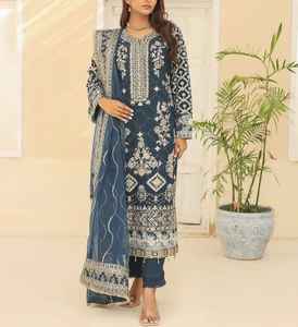 ชุดเดรสปาร์ตี้สไตล์ปากีสถานสำหรับผู้หญิงที่มีงานปักด้วยมือสวยงามมาใหม่ล่าสุดแคนาดา - Product Image 2