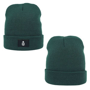 Bonnet chaud d'hiver en gros 100% laine à la mode couleur unie différentes tailles avec broderie de logo personnalisé pour le voyage - Product Image 1