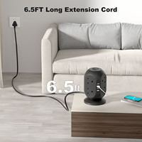 Nouvelle arrivée, multiprise de type Afrique du Sud, protection contre les surtensions, rallonge avec 8 prises, 4 ports USB, câble ABS de 5 m
