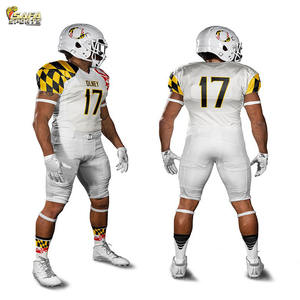 Venta al por mayor uniformes de fútbol americano personalizados conjuntos de camisetas de fútbol juvenil con camisa de sublimación completa de talla grande - Product Image 5