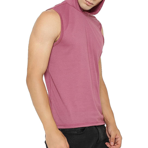 2024 <b>Men's</b> Casual <b>Sleeveless</b> Pullover <b>Hoodie</b> Slim Fit Tank Top 100% Cotton Fleece Washed for Winter Gym Use - Product Image 4