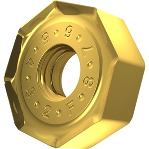 M6330 Cutting & Forming <b>Tools</b> PVD Coated Gold Milling Insert ISO ONMX 060508SR-F D.5.7mm Pack of 10 - Product Image 1