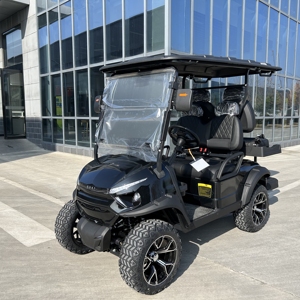 Voiturette de golf électrique de luxe 4 places, pneus 26x9-12, véhicule utilitaire tout-terrain, 30-50 km/h, poids à vide 300-400 kg - Product Image 4