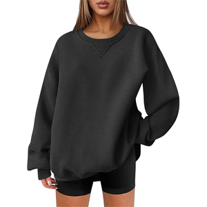 Sweat-shirt en tissu de laine personnalisable à la mode à col rond léger coupe régulière pour les femmes en gros du Bangladesh - Product Image 4