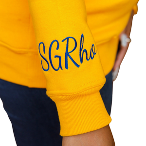 HBCU SGRho Chenille Sudadera Suave Premium Algodón Cuello redondo Bordado Sigma Gamma Rho Sorority Ropa para mujeres educadas - Product Image 3