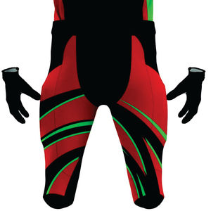 Conjunto de uniforme de fútbol americano personalizado para hombre, aparejos transpirables, sarga, ropa deportiva de entrenamiento duradera, negro, rojo, verde, nombre del jugador - Product Image 6