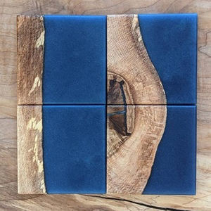 4 Pcs Super Looking <b>Set</b> of Personalized Color Epoxy Resin & Wood Square <b>Coaster</b> Epoxy Resin <b>coaster</b> <b>Set</b> - Product Image 6