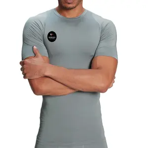 도매 92 폴리 에스터 8 스판덱스 스크린 인쇄 체육관 피트니스 셔츠 운동 편안한 멋진 맞춤 티셔츠