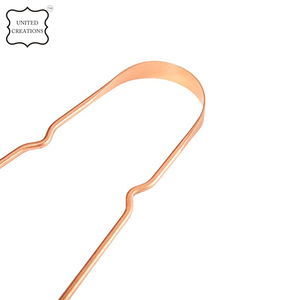 Raspador de lengua de cobre puro de alta eficiencia en forma de U para uso personal Proveedor indio Funcional para limpieza de lengua - Product Image 2