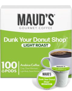 Cápsulas de Café Maud's Donut Shop, 100 Unidades, Cápsulas Individuales de Tueste Ligero – Café 100% Arábica - Product Image 1
