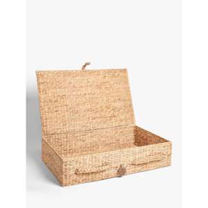 Cesta de Almacenamiento Rectangular Bajo Cama John Lewis, Elegante, de Jacinto de Agua y Marco Metálico, 45x75x18cm, Solución de Almacenamiento Práctica - Product Image 2