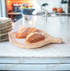 ถาดไม้สำหรับใส่พิซซ่าและอาหารถาดถาดไม้แบบทนทานถาดโชว์สำหรับสเต็กและขนมปัง - Product Image 3