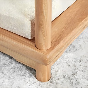 Minimalist teak wood <b>Armchair</b> with Plush Cushions Perfect <b>for</b> Indoor Relaxation Spaces - Product Image 4