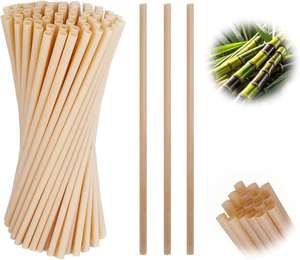 Pajitas Biodegradables y Ecológicas de Bagazo de Caña de Azúcar, Pajitas Desechables Orgánicas para Bebidas para Fiestas - Product Image 1