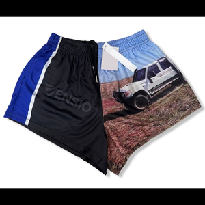 Fabricant de shorts de rugby décontractés avec poches et fermetures éclair en tissu sublimé pour femmes avec impression personnalisée - Product Image 5