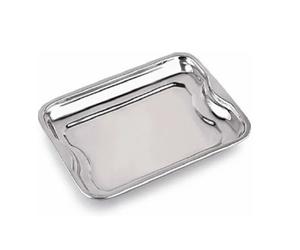 Plateau de service en métal blanc personnalisé très vendu plateau de table carré écologique avec deux collations au café pour les restaurants - Product Image 3