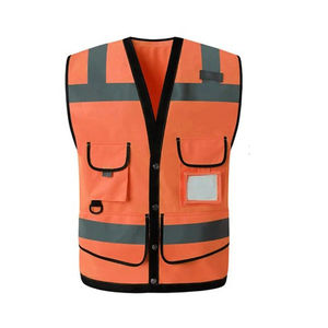 Gilet de sécurité réfléchissant haute visibilité personnalisable avec poches pour le travail en plein air - Product Image 5