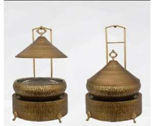 Calentador de Comida Tipo Buffet de Acero Inoxidable de Lujo, Calentador de Alimentos de Primera Calidad, Metálico Plateado, Impermeable, Ecológico, a Gas, para Exteriores - Product Image 1