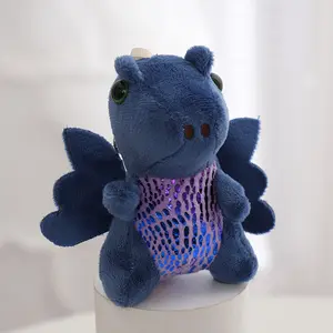 12cm dinosaurio de peluche llaveros juguetes muñeca venta al por mayor colgante máquina de agarre muñeca lindo dinosaurio de peluche llavero de juguete juguetes de animales de peluche