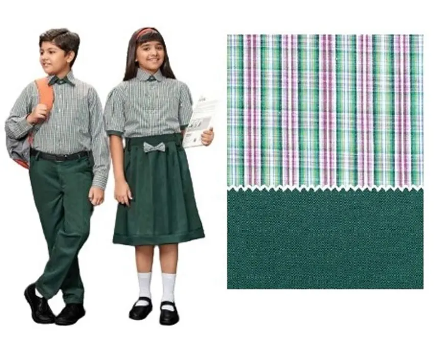 Op Maat Gemaakte Hoogwaardige Kwaliteit Materiaal Geruite Bedrukte Stof Schooluniform Textiel Geweven Stof