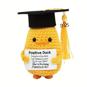 Handmade Funny-Faced Crocheted Duck <b>Plush</b> Best-Selling Wholesale Product for All Ages for Graduation & Daily Gifts All Ages - Product Image 6