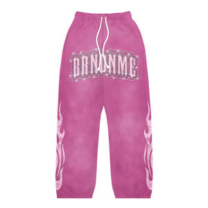 ชุดเซ็ตฮู้ดดี้และกางเกงวอร์มทรงขาบานแบบลำลองสำหรับผู้ชาย ไซส์ใหญ่พิเศษ ผ้าคอตตอน 100% ตกแต่งด้วยคริสตัลเต็มตัว ซิปแบบเต็มตัว สไตล์สตรีทแวร์ - Product Image 6