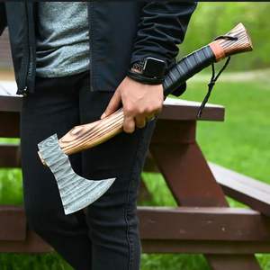 Tête de hache viking forgée en acier à haute teneur en carbone, de qualité industrielle, faite à la main, avec manche en bois, pour bricolage industriel, vente en gros à bas prix - Product Image 1