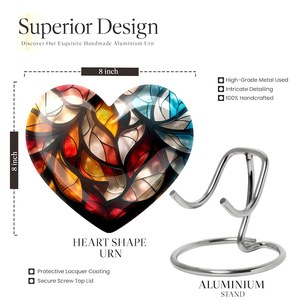 Urne funéraire en métal de style teinté pour les cendres de restes humains 1-200 cubique dans le souvenir commémoratif funéraire moderne mâle femelle - Product Image 6