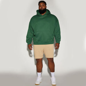 Sudaderas con Capucha Casuales para Hombre, Talla Grande, 100% Algodón, Felpa, Estilo Holgado, en Existencia, Colores Sólidos, Logotipo Personalizado - Product Image 4